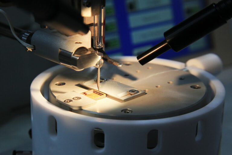 soldering the conductors of the chip